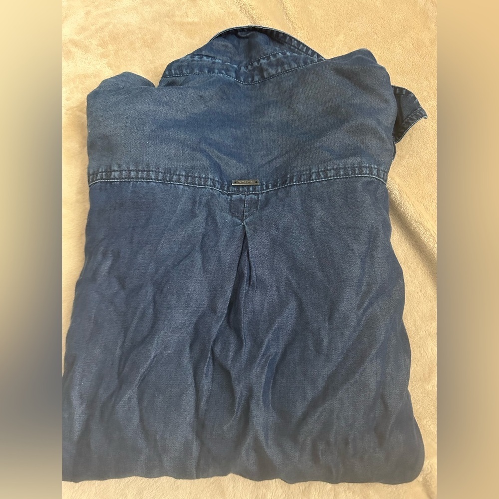 Prana Women’s Blue Button-Up Updrift Top - Picture 4 of 5
